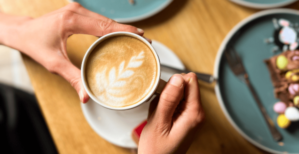 Coffee in hand