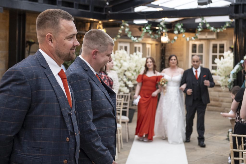 Wedding aisle couple