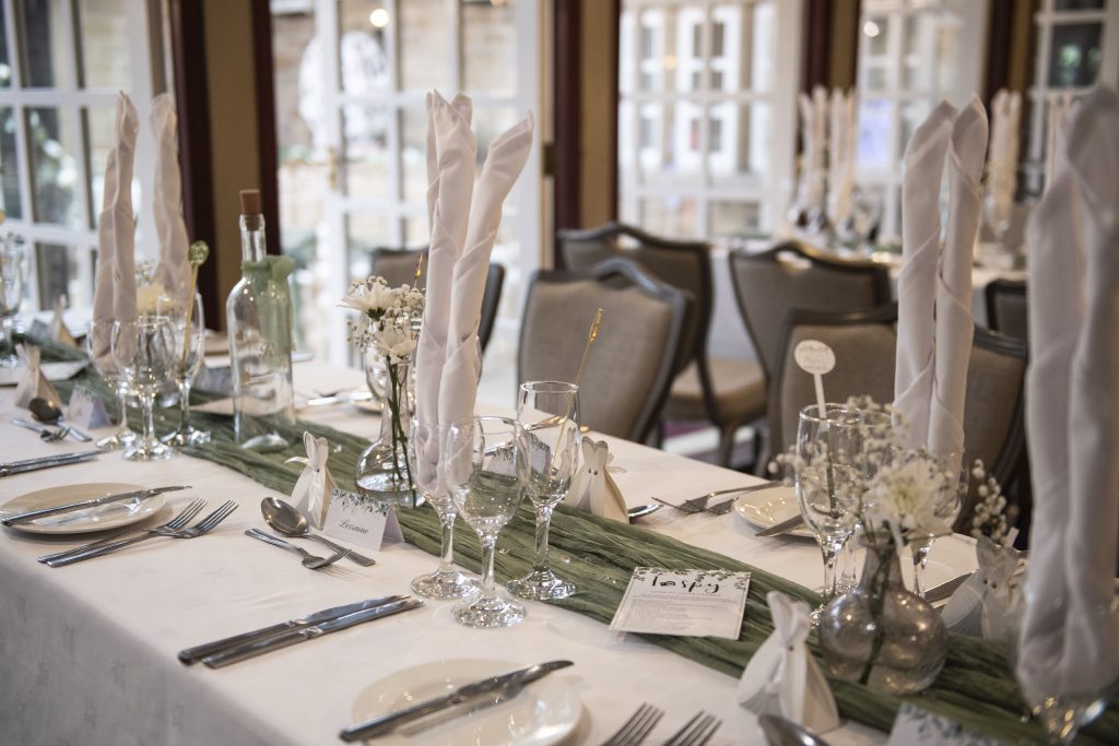 Wedding table set up